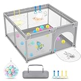 SUBTLETY Baby Laufgitter 127x127cm Klappbare Laufställe 68cm Hoch Absperrgitter...
