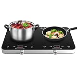 Induktionskochfeld,COOKTRON induktionsplatte doppelt 3500W mit 2 Platten Touch 9...