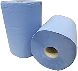 2x Putzrolle blau 2-lagig jew. 500 Blatt gesamt ca. 1000 Blatt ca. 36x36 cm perforiert...