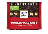 Ritter Sport Dunkle Voll-Nuss 100 g, ganze Haselnüsse in einer dunklen Tafelschokolade,...