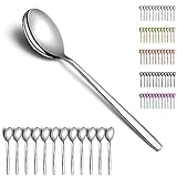 Berglander Dinner Spoon 12, Edelstahl Suppenlöffel Besteck, glänzender...