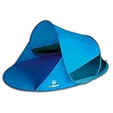 outdoorer Pop up Strandmuschel Zack II blau - Wurf-Strandmuschel mit UV-Schutz...