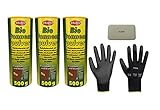 3x500g Biotonnenpulver Mülleimer-Pulver + 1 Stück Kernseife 150g + 1 Paar...