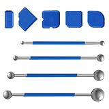9 Stück Werkzeug Schaber Kit Fugenglätter Set 4 Stk Metallkugel Abzieher 5 Stk...