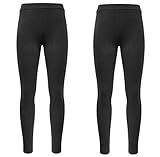 2er Pack Damen Leggings | Basic in Schwarz | Sport Leggings Frauen | Jogginghose...