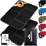 2er Set Sitzmatte/Faltbares Iso-Thermo-Sitzkissen mit Tragetasche und Karabinerhacken für...