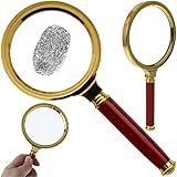Retoo 10-Fache Vergrößerung Lupe, Handlupe, Leselupe mit Vergrößerungsglas, Fachlupe,...