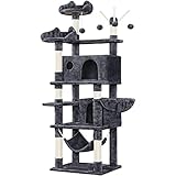 Yaheetech Kratzbaum 170 cm Katzenbaum XL Stabiler Katzenkratzbaum Kletterbaum für Katzen,...