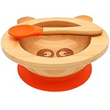 biomondi Bambus Esslernschale mit Saugnapf - Baby Geschirrset aus Bambus für...