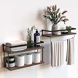 KOADOA Schweberegale für Badezimmer, Wandmontage, 2 + 1 Etagen, Badezimmerregal über WC,...