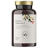 Natürliches Eisen + Vitamin C - 180 Kapseln - Curryblatt Wasserextrakt &...