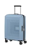 American Tourister Aerostep - Spinner S, Erweiterbarer Handgepäck, 55 cm, 36/40 L, Grau...