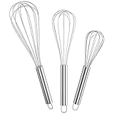 Newaner Schneebesen Set Edelstahl，Rührbesen 3 Stück Enthält 21cm, 26cm,...
