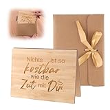 Holzgrusskarte Set mit einer Faltbar Holzkarte und einem Pergamentpapier Umschlag mit...