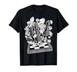 Schachfiguren Coll Schachbrett Liebhaber Spieler Spiel Fröhlich T-Shirt