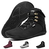 Geweo Barfuss Schuhe Damen Herren für Frühling Barfußschuhe mit Warme...