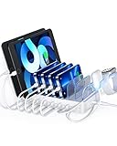 SooPii USB Ladestation 60W/12A,6-Port Dockingstation,Organizer für mehrfach Geräte with...