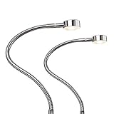 LED Bettleuchte Leseleuchte Bettlampe Flexleuchte chrom silbergrau Touch Schalt,...