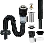 FALSKT Waschbecken Ablaufgarnitur Geruchshemmend, Abflussrohr Waschbecken Kit mit Pop Up...