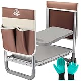 DEERFAMY Kniebank für Gartenarbeit, Garten-Kniebank klappbar Gartenhocker bis 159 kg,...