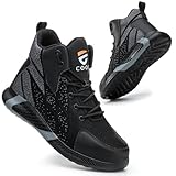 COOU Sicherheitsstiefel Herren Damen Leicht Arbeitsschuhe Hoch Atmungsaktive...