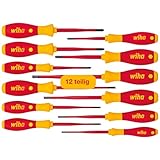 Wiha Schraubendreher Set 12-teilig, VDE geprüft, isoliert 1.000 V (41003) I Profi...