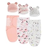 3Pcs Baby Pucksack Neugeborene 0-3 Monate, Babyschlafsack Puckschlafsack, Pucktuch Baby,...