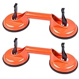 Saugheber (2er Set) Glassauger Saugheber Fliesen Vakuumheber Starker Saugnapf 80kg...