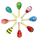 CATOR 8 Stück Maracas, maracas Holz Rassel für Musikunterricht Professionelle,...