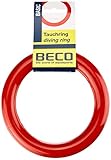 BECO Tauchring Schwimmring, Wurfring Wasserspielzeug massiv für Kinder, rot, One size,...