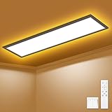 SNADER LED Deckenleuchte Dimmbar - LED Panel 100x25cm, 36W 3600LM Deckenlampe...