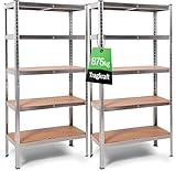 Ondis24 2er Set Metallregal Thomas, Lagerregal 90x40x180 (H) cm, Kellerregal bis...