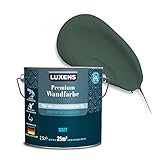 LUXENS - Premium Wandfarbe 2,5 l - Smaragdgrün - Matt - Wände, Decken & Täfelungen -...