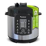 TurboTronic Druckkochtopf 6L mit 2x Topf Edelstahltopf und beschichtet,...