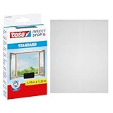 tesa Insect Stop Standard Fliegengitter für Fenster - Insektenschutz zuschneidbar -...