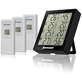 Bresser Wetterstation Funk mit Außensensor Thermometer Hygrometer Temeo Hygro Quadro...
