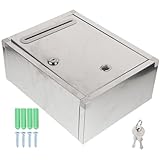 BUGUUYO Edelstahl Briefkasten Wandmontage Rostfrei Sichtfenster Abschließbar Großer...