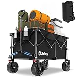 Sekey XXL Plus Bollerwagen Faltbar mit Bremsen 200L 200KG Belastbar, Extra Breite Reifen...
