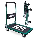 VONROC Plattformwagen klappbar 150kg - Rollwagen als Transporthilfe -...