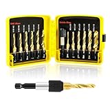 FOCSTOL Kombi Gewindebohrer Set - Titan Kombinationsbohrer Gewindebohrer Set zum...