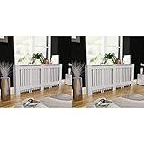 Heizkörperverkleidungen, 2 Stück, weiß, MDF, 172 cm, für Haus & Garten,...