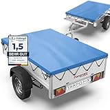 Tarpofix® Anhänger Plane 256 x 145 cm inkl. Planenseil | Anhängerplane Flachplane aus...