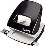 Leitz Büro Locher aus Metall, Für 30 Blatt, Anschlagschiene mit Formatangaben,...