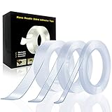 Doppelseitiges Klebeband Extra Stark (2mm starkes), Transparent Waschbares...