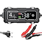 Autobatterie Ladegerät, 4A 12V Smart Vollautomatische Kfz Batterieladegerät, Auto...