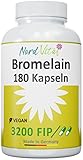 NEU! Bromelain - 3200 F.I.P pro Tagesdosis - 180 magensaftresistente Kapseln - Hochdosiert...
