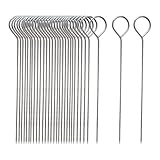 VIKY® Rouladennadeln, 50 Stück Rouladennadeln Edelstahl, 15cm Fleischnadel mit Öse und...