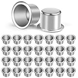 AOMIG Kerzenhalter für Stabkerzen, 30 Stück Metall Klein, Teelichter, Silber...