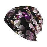 Lustige Mütze mit Orchideen-Druck, Unisex, Erwachsene, Herren, Strickmütze, modische und...