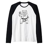Kampfsport Katze Kater Judo BJJ Taekwondo Herren Damen Raglan